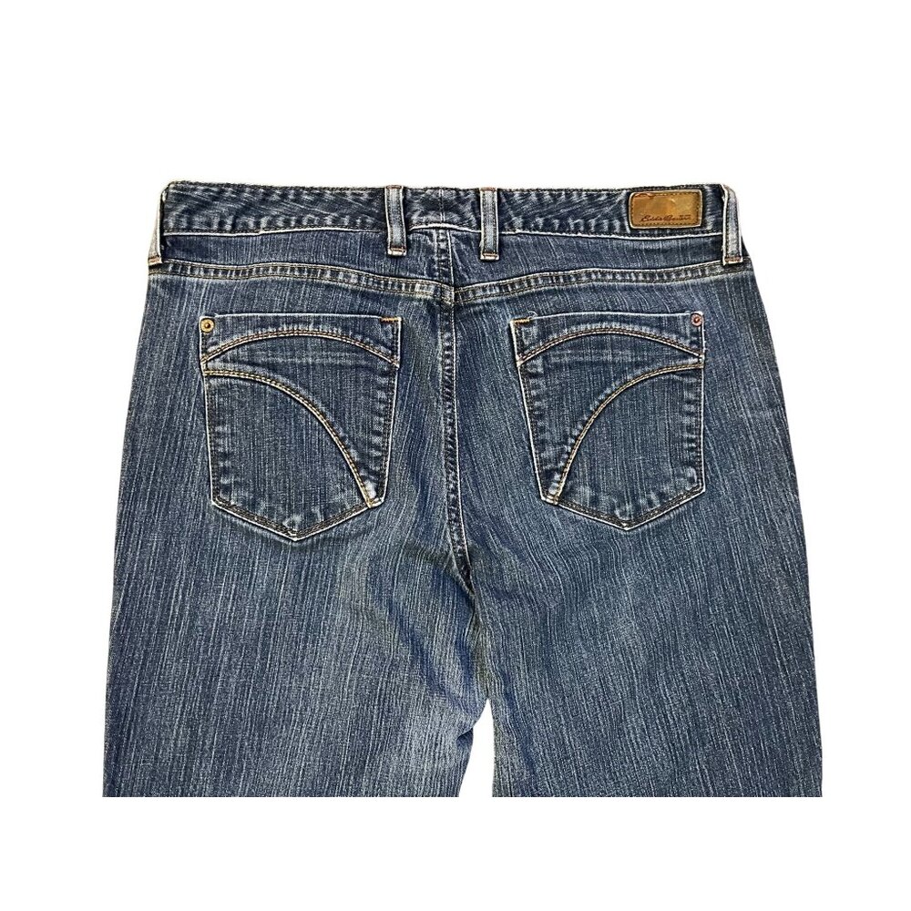 Eddie Bauer Jeans Womens 14R Blue Straight Fit Stretch Cotton Denim Used - Picture 6 of 16
